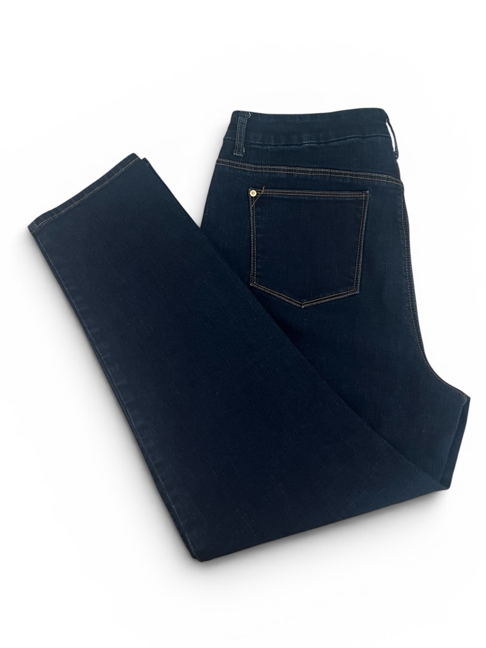 Chico’s SO SLIMMING DARK WASH JEANS SIZE- 2= L